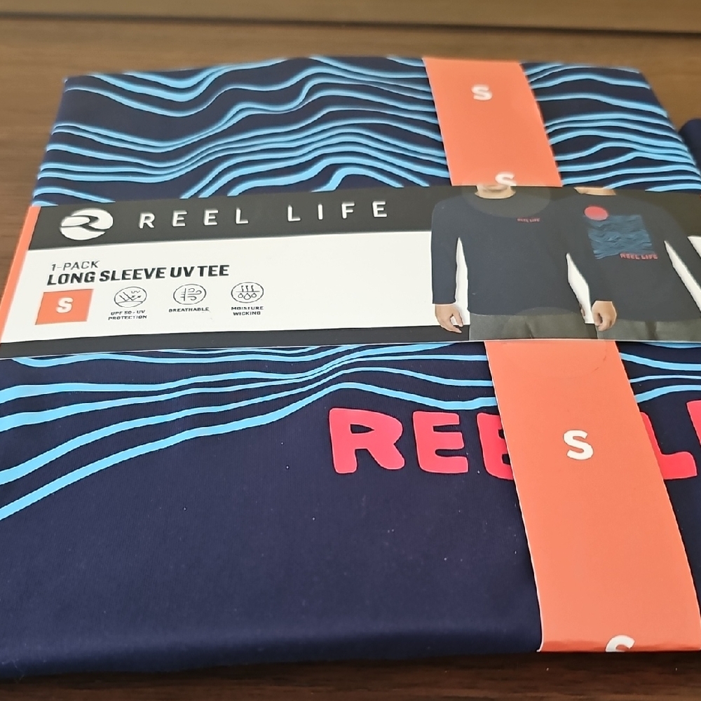 Reel Life Men's Navy Long Sleeve UV Tee